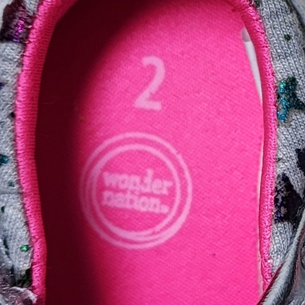 Wonder Nation Mary Jane Bow Slip-on Sneaker Infant size 2 - Picture 4 of 4